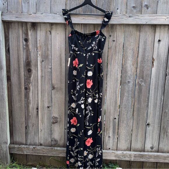 FLYNN SKYE BARDOT JUMPSUIT - TINY GATHERS FLORAL SIZE LARGE - Picture 3 of 9